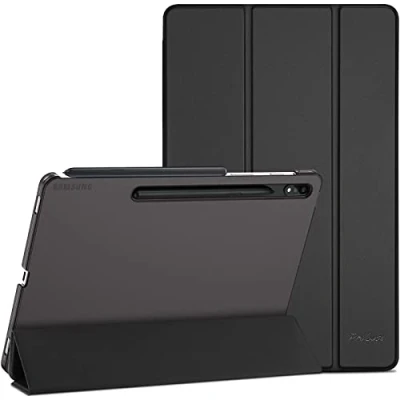 Bild av ProCase fodral för 12,4 tum Galaxy Tab S8 Plus/Tab S7 FE/Tab Plus (SM X800/X806) T730/T733/T736/T738) T970/T976/T978/T975) Trippel vikbart skyddsfodral ultratunt Svart