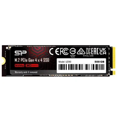 Bild av Silicon Power 500GB UD90 NVMe 4.0 Gen4 PCIe M.2 SSD R/W up to 5000/3850 MB/s (SP500GBP44UD9005)