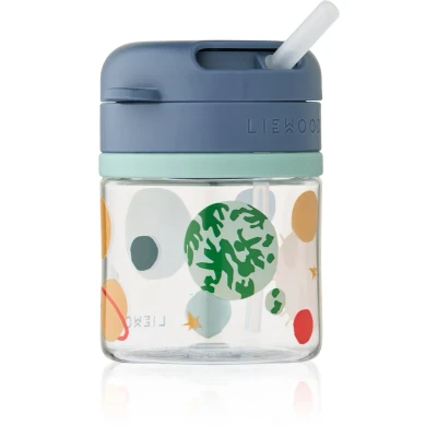 Bild av LIEWOOD Pavia Tritan Straw Cup 280ml Barnens pokal 2510 Universe / Classic Navy Ø11 x H8 cm