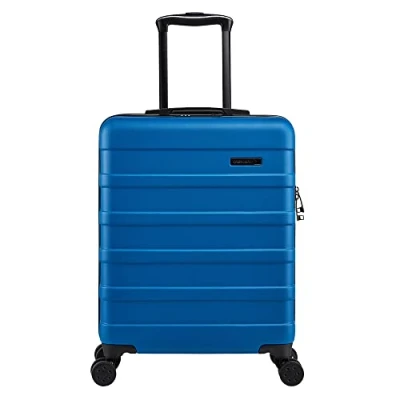 Bild av Cabin Max Anode Handbagage, resväska lätt, hårt skal, 4 hjul, smart USB port, kombinationslås, Egeiska blå, 55 x 40 20 cm
