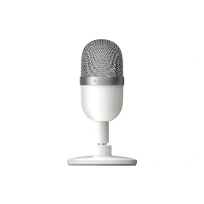 Bild av Razer Seiren Mini (Mercury) USB Ultrakompakt kondensatormikrofon (Strömningsmikrofon, upptagningsmönster av superkardioidtyp, Professionell inspelningskvalitet) Vit