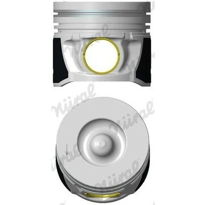 Bild av NÜRAL 87 430400 10 Piston 83 avec prise femelle pour bossage d&#039;axe, canal de refroidissement, porte segment, bielle trapézoïdale