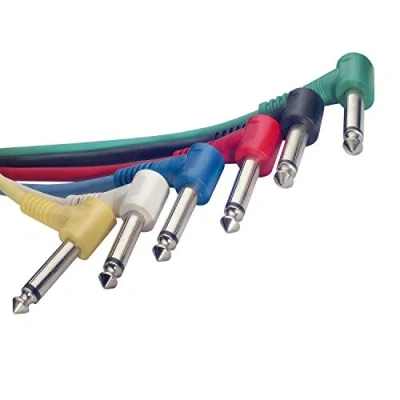 Bild av Stagg SPC060L E 60cm Mono Angled Patch Cable Multicolour (Pack of 6)