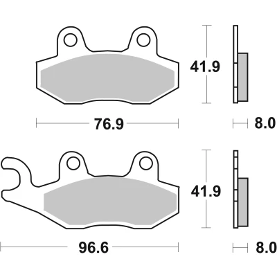 Bild av BREMBO Sinter, Road 07SU12SP Bromsbeläggsats fram och bak
