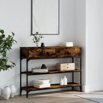 Bild av Avlastningsbord rökfärgad ek 100x25x75 cm konstruerat trä
