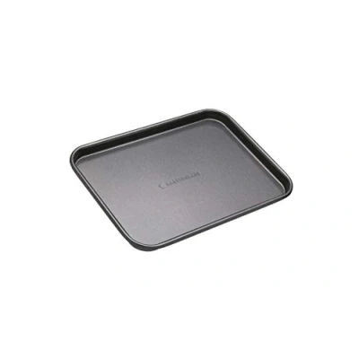 Bild av MasterClass Crusty Bake non stick belagd bakplåt, rektangulär stekform av kolstål, kakplåt/kakplåt, grå, 24 x 17,7 1,5 cm