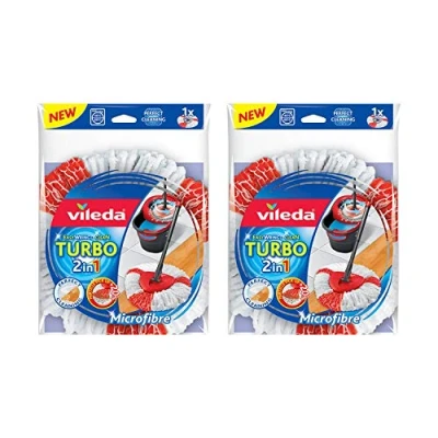Bild av Vileda Turbo Refill 2in1 157575 Moppersättningshuvud, Flerfärgad, 2 stycken