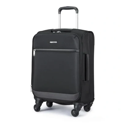 Bild av Amazon Basics Bagage med mjuka sidor, handbagage, kabinstorlek, resväska 4 hjul, godkänd för de flesta flygbolag, 53,34 cm (21 tum), svart
