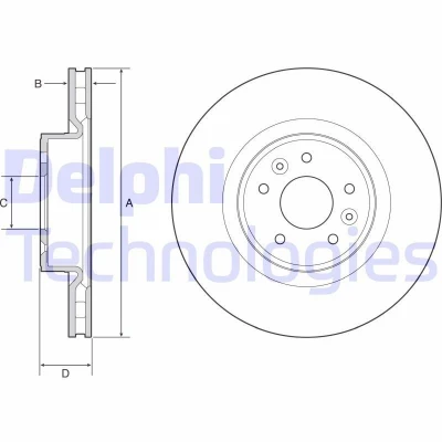 Bild av Bromsskiva DELPHI BG9232C