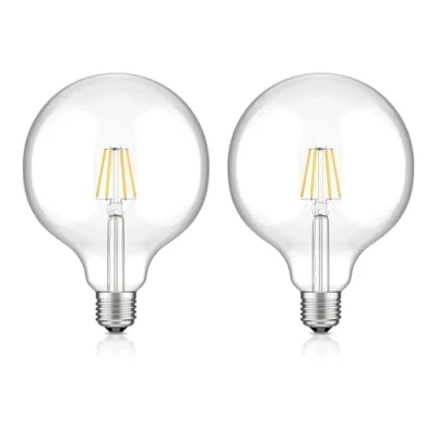 Bild av ledscom.de 2 st E27 LED lampa, G125, varmvit (2700 K), 7,5 W, 838lm