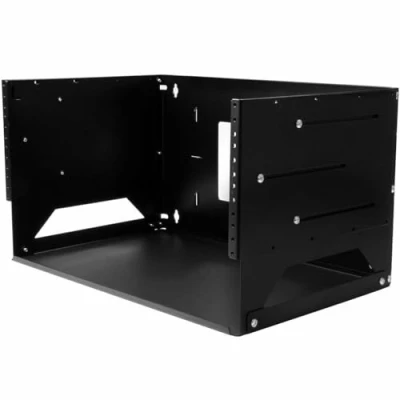 Bild av StarTech.com 4U väggmonterat nätverksställ med 2 stolpar inbyggd hylla, väggdataställ justerbart djup för AV/dator/IT utrustning, litet serverrack TAA (WALLSHELF4U)