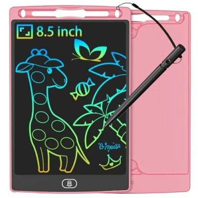 Bild av JOEAIS Barnsurfplatta, 8,5 tums LCD ritning, bärbar grafisk skrivplatta för handskrivning, klotter och magisk skiffergåva perfekt leksak pojkar flickor (rosa)