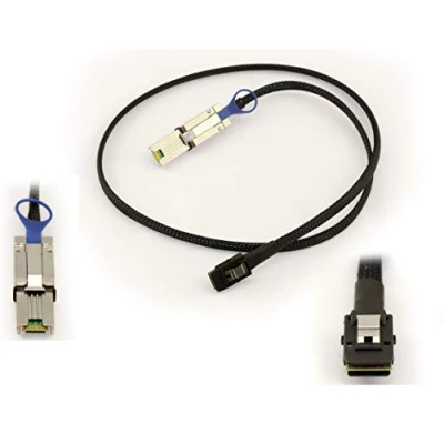 Bild av KALEA INFORMATIQUE SAS MiniSAS SFF 8088 till 8087. Längd 1M, SFF8088 26 stift Mini Extern, SFF8087 36 stifts Intern