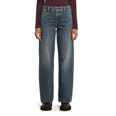 Bild av Judee low waist lösa jeans, Blå (Antic Sand Blast D22889 d860 g803), 30W / 28L