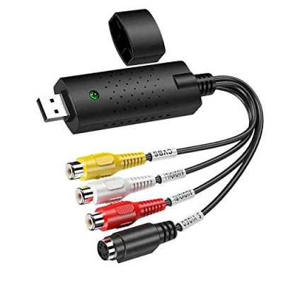 Bild av XYvee Videoinspelningsadapter, VHS till digital DVD omvandlare, USB 2.0 videogrepp med ljudinspelning för Windows 2000/XP/Vista/7/8/10