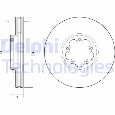 Bild av Bromsskiva DELPHI BG9176C