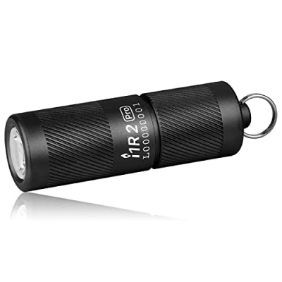 Bild av OLIGHT I1R II Pro EOS Mini LED ficklampa 180 lumen superljus USB uppladdningsbar nyckelring, IPX8 och 1,5 m fallskydd små ficklampor för utomhus camping reperingar svart