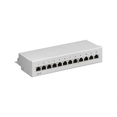 Bild av Pro CAT 6 Mini/Desktop Patch Panel 12 Port grey Grå