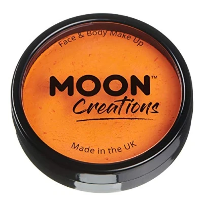 Bild av Moon Creations Professionell makeup ansikte och kropp, professionella kakformar med färgglad sminkfärg, för barn, vuxna, halloween, ljusorange, 36 g