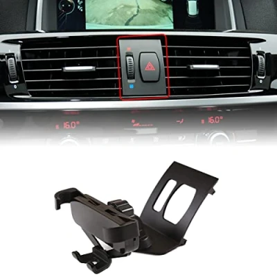 Bild av YANER Aluminiumlegering bilcenterkonsol luftventil mobiltelefonhållare för BMW X3 X4 F25 F26 2011 2012 2013 2014 2015 2016 biltillbehör