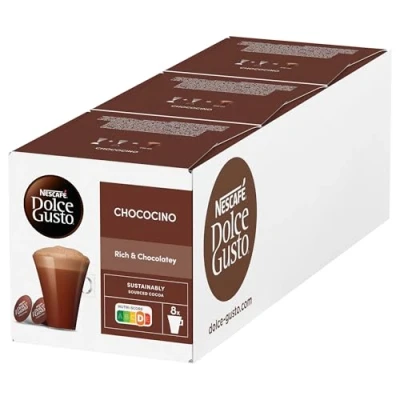 Bild av NESCAFÉ Dolce Gusto choklad 48 kapslar dricka Fin kakaosmak Krämig mjölk och den bästa chokladen Snabb förberedelse Smakförseglade 3 pack (3 x 16 kapslar)