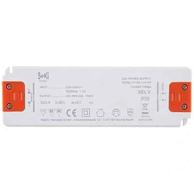 Bild av SeKi LED strömförsörjning L 15024 24 V 6,25 A 150 W; drivare transformator förare