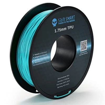 Bild av SainSmart Neonfärg TPU, 1,75 mm flexibel TPU 3D skrivartråd 800 g, dimensionell noggrannhet +/ 0,05 mm, neoncyan