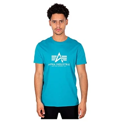 Bild av Alpha Industries Basic T shirt för män Blue Lagoon