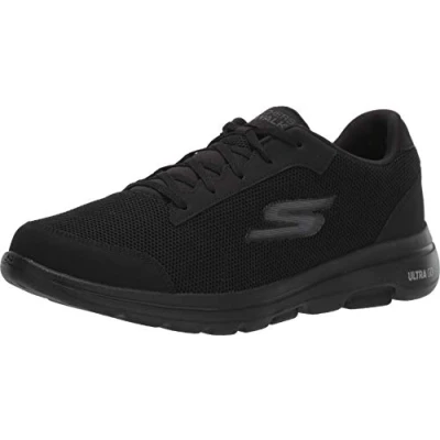 Bild av Skechers Gowalk 5 Qualify Herrsneakers, atletiskt nät, snörning, prestanda, promenadsko, Svart 2, 10.5 X Wide