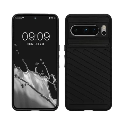 Bild av Kwmobile fodral kompatibelt med Google Pixel 8 Pro mjukt TPU skydd grepp industriellt svart