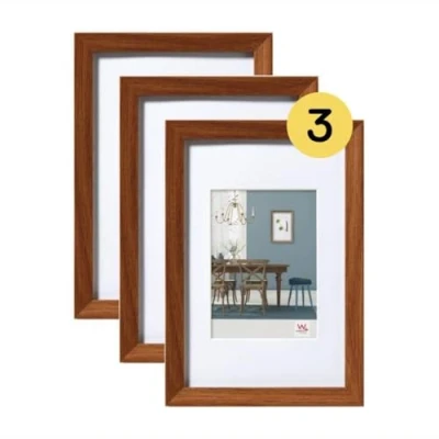 Bild av Walther design EF824P3 Fiorito bildram, mörk ek, 18 x 24 cm, 3 pack, träram med passe partout