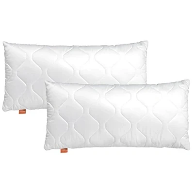 Bild av sleepling 191114 Set om 2 Basic 100 kuddar Dekorativa Soffkudde Ökotex Tvättbar upp till 60 grader Tillverkad i EU Fyllningsgaranti Storleksgaranti 40 x cm, vit