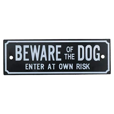 Bild av AB Tools Beware Of The Dog Enter At Own Risk Home Gate hund varningsskylt