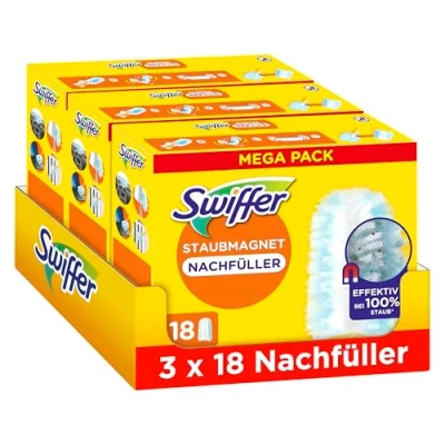Bild av Swiffer Duster refill x 18, fångar och 3 mer damm hår jämfört med traditionell fjäder
