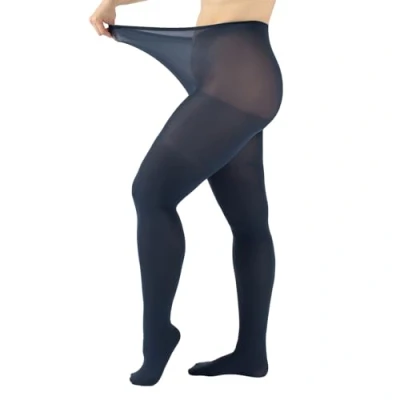 Bild av CALZITALY Opaco Curvy Plus Size Tights, L, XL, 2XL, 3XL, 4XL, 60 DEN, Made in Italy, Blå, 4XL