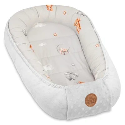 Bild av Nest för baby babynest nyfödd Minky spjälsäng mångsidigt bärbart kramvänligt tillbehör varm vinterkokong Nallar