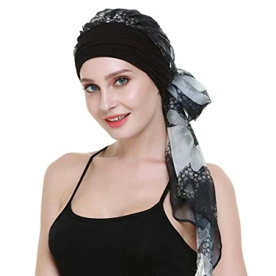 Bild av Headwraps halsdukar för kemoterapipatienter cancer kvinnor huvudbonader kepsar gåvor håravfall