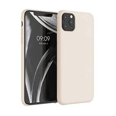 Bild av kwmobile Fodral kompatibelt med Apple iPhone 11 Pro Max mjukt skyddande TPU silikonfodral grädde