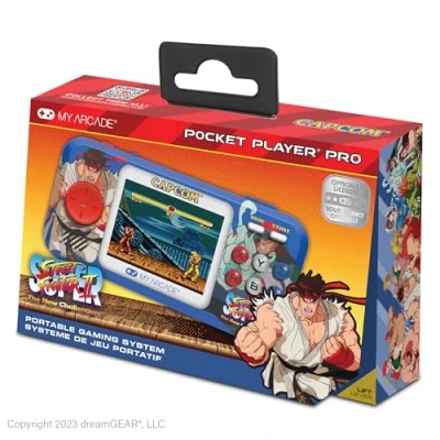 Bild av My Arcade Super Street Fighter II Pocket Player Pro handhållen bärbart spelsystem (2 SPEL I 1)