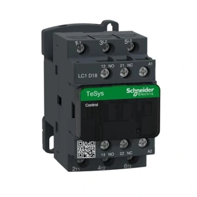 Bild av Schneider Electric TeSys Deca, LC1D18B7, kontaktor, 3P (3 NO), AC 3/AC 3e,