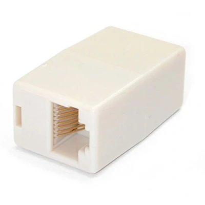 Bild av StarTech.com Cat5e RJ45 nätverkskabel kopplare/kontakt patchkabel modulär koppling uttag/uttag vit