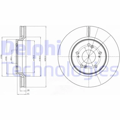 Bild av Bromsskiva DELPHI BG4250C