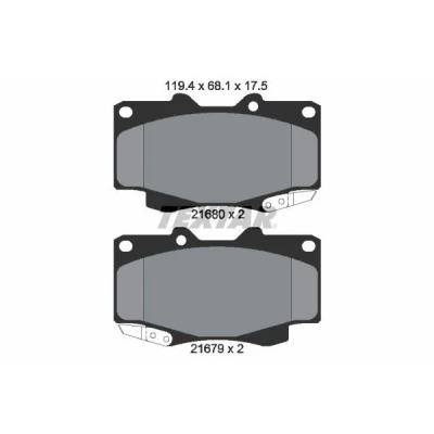Bild av TEXTAR 2168003 Jeu de plaquettes frein avec indicateur d&#039;usure TOYOTA: HILUX 3 Pick up, 6 2 Pritsche/Fahrgestell (LN6, LN5