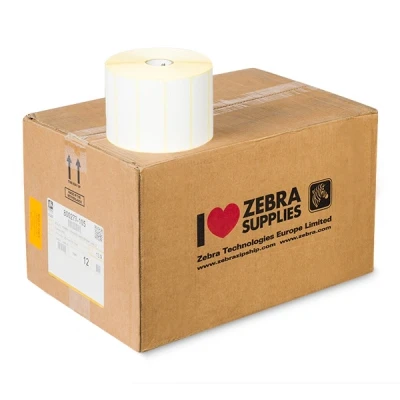Bild av Zebra Z Select 2000T Matt permanent akrylhäftning bestruket perforerad 6,3 mil vit 25.4 x 76.2 mm 30960 stk (12 rulle/rullar 2580) papper för TLP 2844, 3742 DA402, GX420 GK Series GK420 G GC420 3742, 38XX