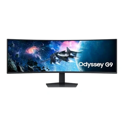 Bild av Samsung Odyssey G9 49 tum 240 Hz PC skärm, 1 000R böjd VA panel, DWQHD upplösning: 5 120 x 440, 2500:1, AMD FreeSync Premium Pro, Auto Source Switch +, justerbart stativ, DisplayPort, LS49CG954EUXEN