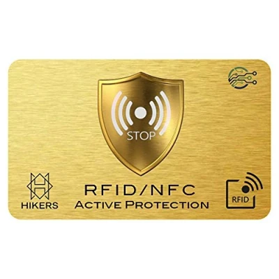 Bild av 3 RFID/NFC blockeringskort signal blockerare, kontaktlöst kortskydd 1 kort skyddar hela din plånbok Inga komplicerade fodral plånböcker och klipphållare, plånboksskydd skydd antispions säkerhet