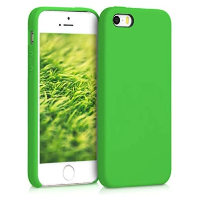 Bild av kwmobile Fodral kompatibelt med Apple iPhone SE (1.Gen 2016)/5/5S mjukt skyddande TPU silikonfodral neongrön