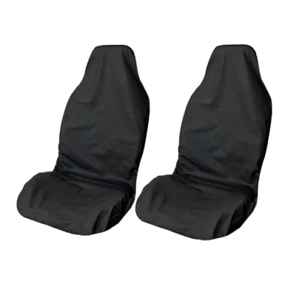 Bild av LIONSTRONG® Bilsätesskydd framsäte universellt kompatibelt [vattentät] bilstolsskydd framsäten sittskydd bilsäte sätesskydd verkstadsskydd (polyester dubbelpack)