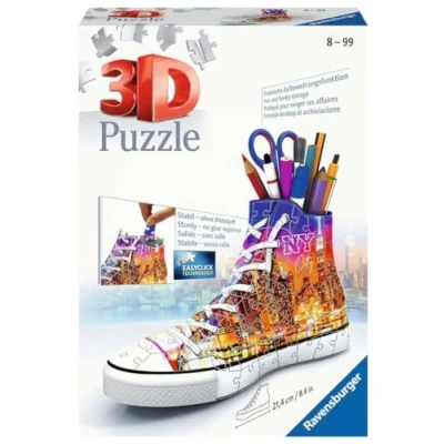 Bild av Ravensburger 3D pussel 11152 sneaker skyline praktisk pennhållare 108 delar skrivbordsförvaring för barn från 8 år