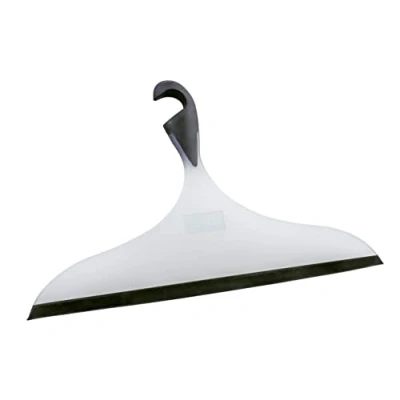 Bild av WENKO Badrumsmopp XXL Loano vit svart duschskrapa, universalmopp för badrum och dusch, plast (TPR), 34 x 21 2,5 cm,